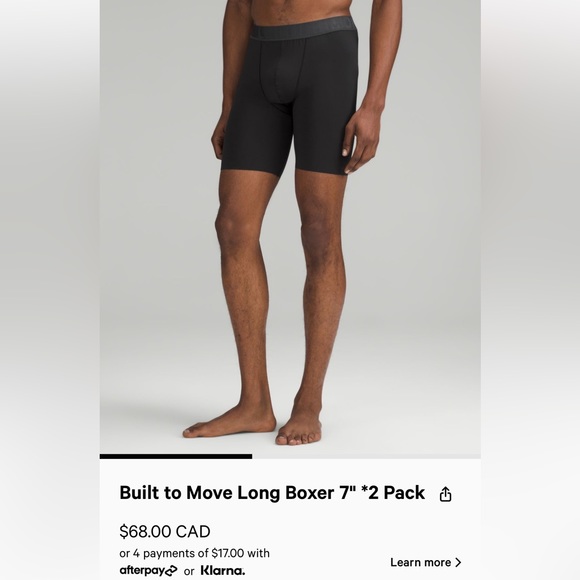 Lululemon Built to Move Long Boxer 7" *2 Pack - Picture 3 of 6